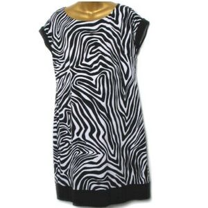 Black and White Zebra Print Dress. Chicos size 2
